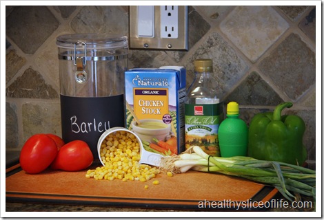 Barley and Summer Vegetable Salad Ingredients