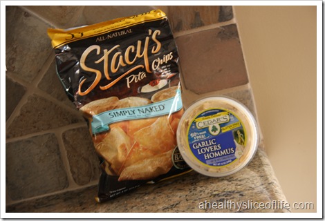 stacy's pita chips and cedar's hommus