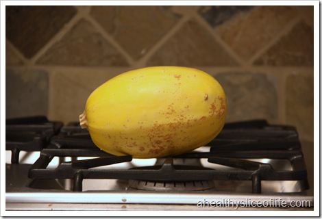how to cook a spaghetti squash- before
