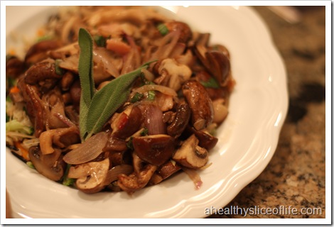 sauteed mushrooms with carmelized shallots - final