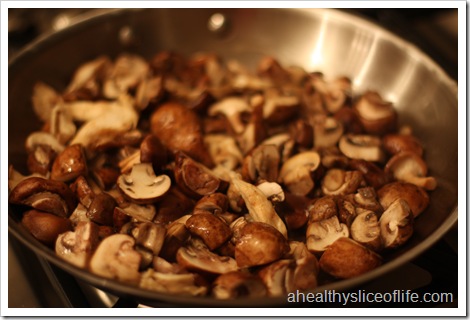 sauteed mushrooms with carmelized shallots - mushrooms cooked down 2