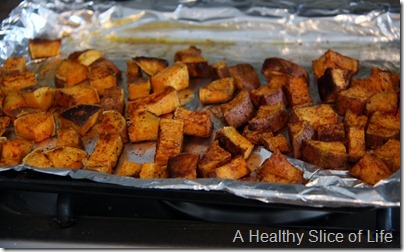 Trader Joe's Organic Virgin coconut oil- roasted sweet potatoe cubes