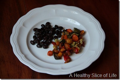 Munchkin Meals- Lunch- blw- roasted vegetables and black beans