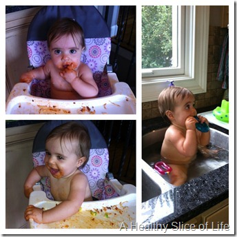 Hailey 11 months old- spaghetti
