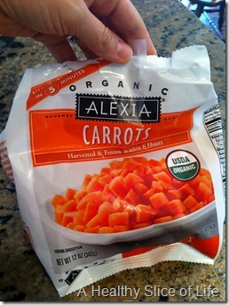 munchkin meals- quick meals- Alexia organic carrots