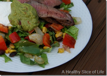 simple salads- southwestern steak close up
