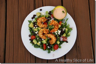 simple salads- spicy shrimp