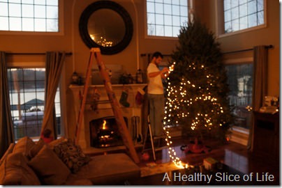 weekender- christmas tree decorating scene