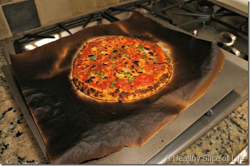 toddler approved cauliflower pizza crust- watch while broiling