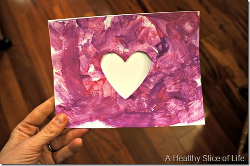 toddler valentine art- card for dad