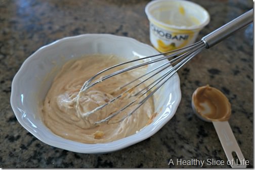 toddler dips-peanut butter chobani dip- mixing