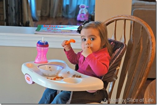 munchkin meals- 18 months old- eating lunch