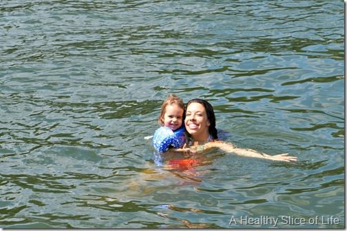 happy birthday America- swimming with mom