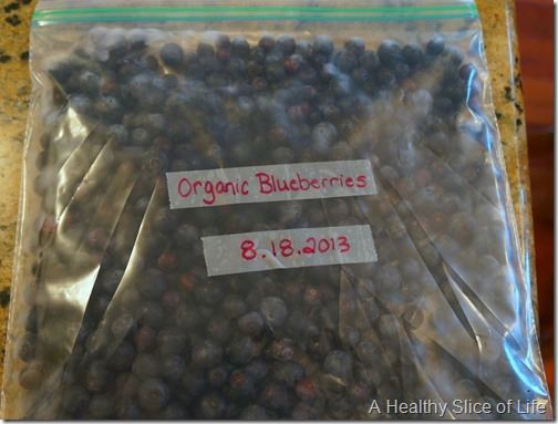how to properly freeze blueberries- label
