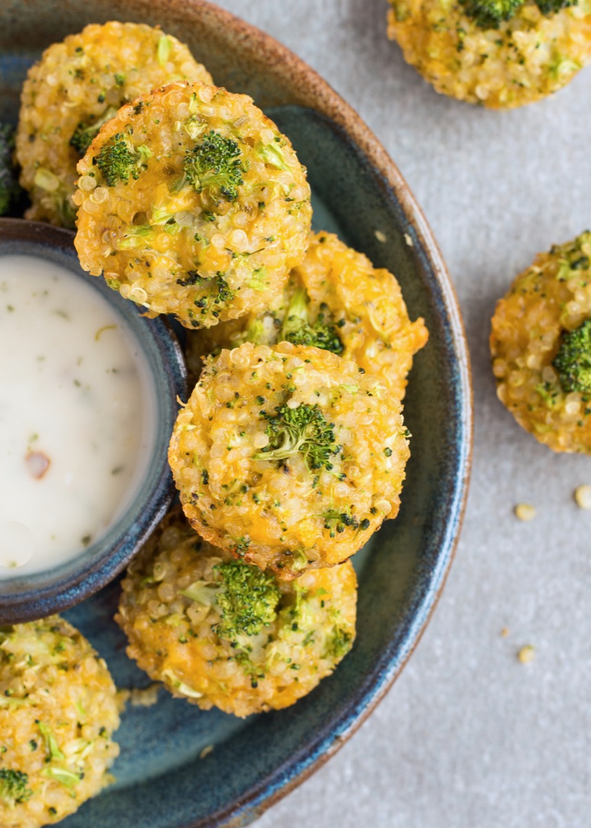 Broccoli Cheddar Quinoa Bites A Healthy Kid Snack