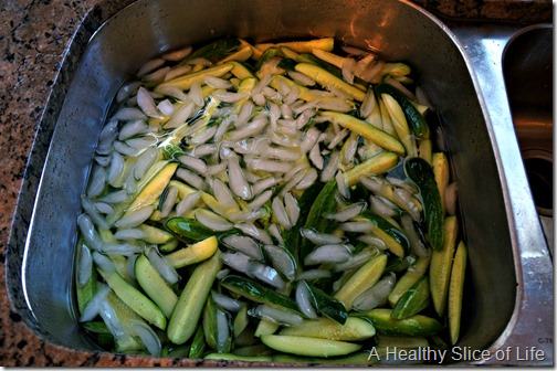 canning pickles- cucumber soak