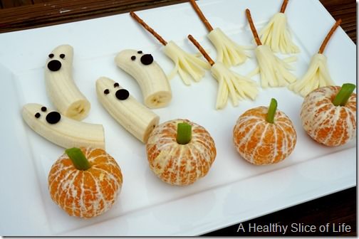 healthy kid-friendly Halloween goodies- party plate 2