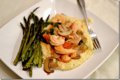 shrimp and goat cheese grits