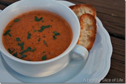 tomato and sweet onion soup- close up