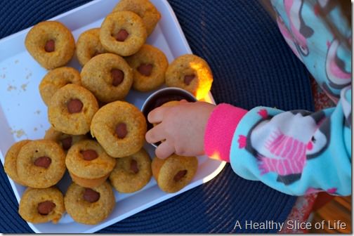 healthy corn dog muffins for kids- toddler friendly