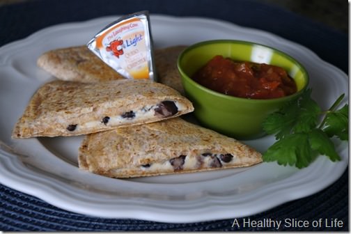 weekly meal plans- laughing cow fresco chipotle quesadilla