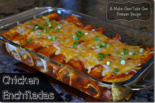 chicken enchiladas- make one take one recipe