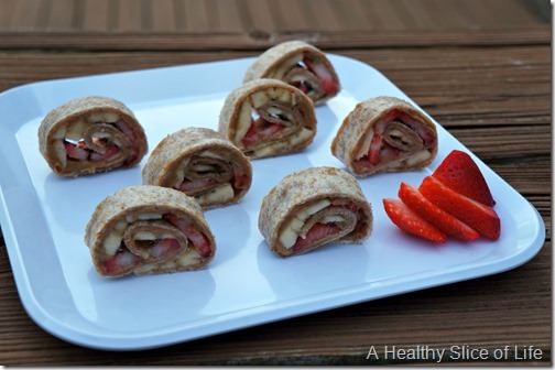 peanut butter fruit and chia toddler wrap