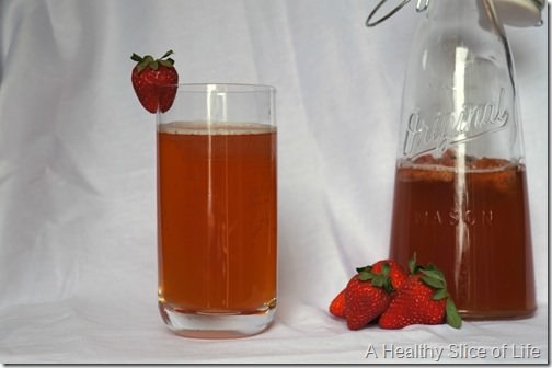how to brew kombucha at home- strawberry