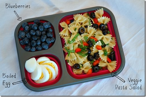 back to school healthy lunch- veggie pasta