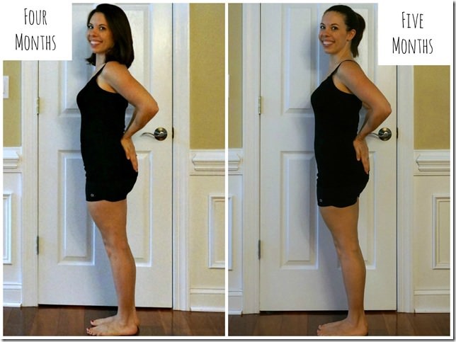 postpartum pictures 4 to 5 months side 1