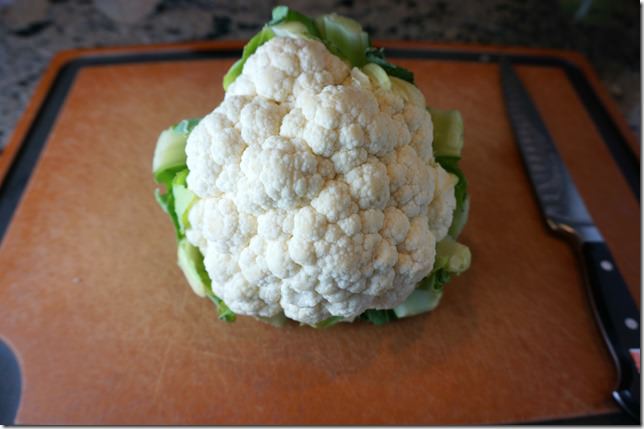 freezing cauliflower rice- cauliflower