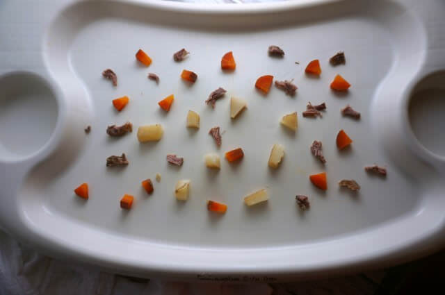 baby led weaning meals- pot roast carrots and potatoes