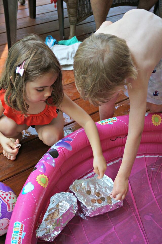 Homeschool Preschool Activity- penny float boats