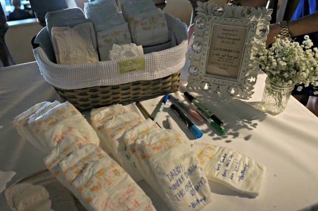 baby shower diaper notes