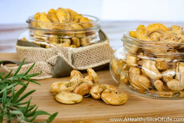 sweet and spicy rosemary cashews- 3