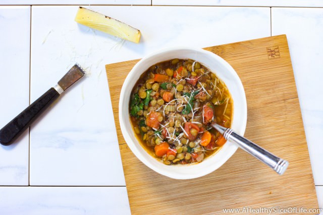 homemade lentil vegetable soup