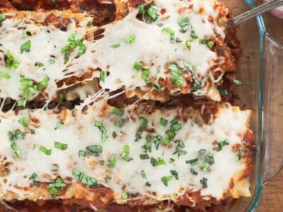 Butternut, Spinach and Mushroom Lasagna Roll-Ups